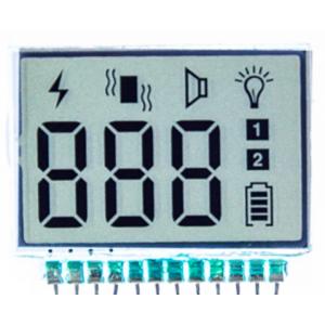 China 21.8*15mm Black And White 7 Segment LCD Display Pin Connector Digital LCD Display supplier