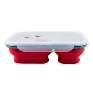 China Food Grade Silicone Kitchen Utensils , Folding Microwaveable Silicone Lunch Box supplier