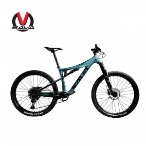 27.5x17 SAVA Carbon Fiber Mountain Bike , 12.4KG Full Suspension Mountain Bicycle