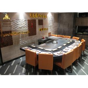 China Arch Shape Electromagnetic Teppanyaki Grill Fume Purifier Hibachi Table supplier