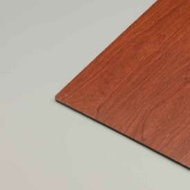 China 3mm 244cm Dark Red Pinnata Wood Grain Acm Panels Aluminum Alloy Pvdf Coating Acp wholesale