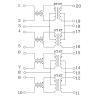 HB3602NL 10/100Base-T Dual Port Transformer Modules Through-Hole 20Pin