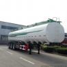 China 50 -55Cbm Stainless Steel Tanker Semi Trailer , 3 Axle Gasoline / Diesel Fuel Tank Trailer wholesale