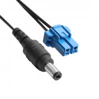 China DC Plug 2.1*5.5mm Solder Type PVC To TE Blue Housing 2P Female Cable Connector OEM / ODM on sale