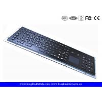 China IP65 Black Industrial Metal Kiosk Keyboard With Touchpad And Function Keys on sale