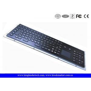 China IP65 Black Industrial Metal Kiosk Keyboard With Touchpad And Function Keys supplier