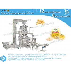 Automatic weighing and filling and sealing packaging machine for food cheese grains granule