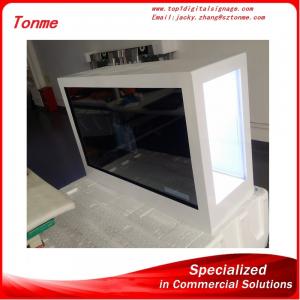 China 65 inchtransparent advertising screen with touch screen,lcd advertising display supplier
