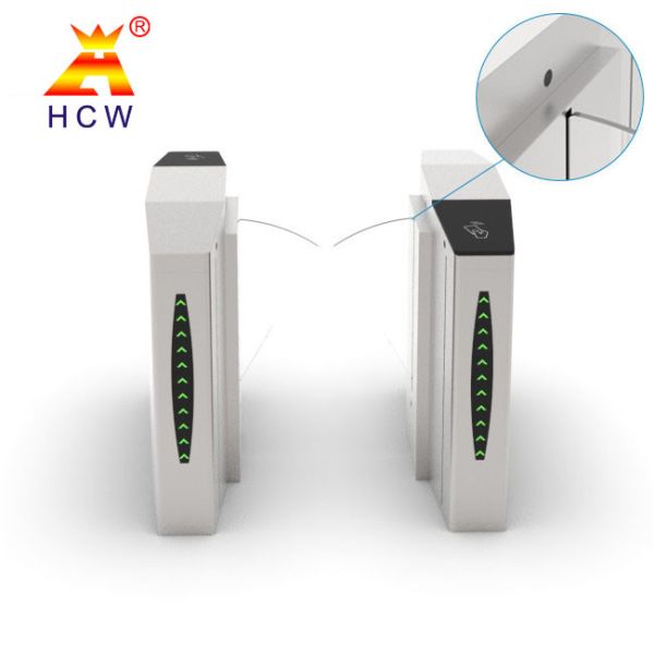 Contrôle d'accès piétonnier de RFID de carte d'aileron de barrière de tourniquet escamotable intelligent de gymnase