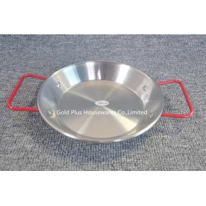China Wholesale modern luxury cooking frying pan set stainless steel seafood frying pot 24cm home use small paella pan supplier