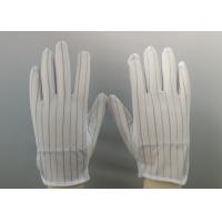 China ESD PVC Dotted 	Anti Static Gloves Three Stitches Lines Design On Back on sale