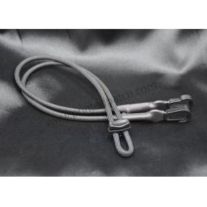 Grey Matte OEM Metal Buckle Elastic Drawstring Cord For Sweatpants