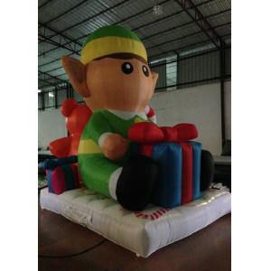 Lovely Cartoon Inflatable Christmas Decorations Pear 3.5 X 2.5 X 4m Fire Resistance
