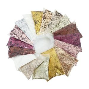 China DIY Envasado en bolsas de uñas Glitter astringente Flax Drop Glue Fill Flash Sheet Chunky mezcla de oro Glitter con materiales y OEM / ODM supplier