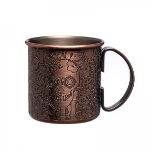 Etching Stainless Steel Copper Mug Unbreakable Travel Cup For Bar Party
