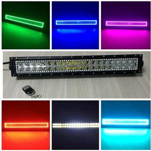 China Tracing halo RGB 120W 22-inch straight LED light bars with controller supplier