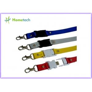 Promotional yellow item usb disk custom logo 8gb 16gb neck strap lanyard usb flash drive