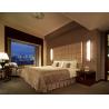 Pu Leather Custom Cherry Wood Veneer luxury bedroom furniture With Uphostery