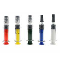 China Borosilicate Glass Custom Weed Pack 1ml Colored Luer Lock Syringe For Concentrate Oil on sale