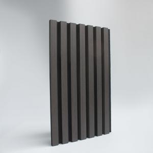 China 600*2800*21mm Black Wood Veneer Wall Panels For Concert Hall Fire Resistant supplier
