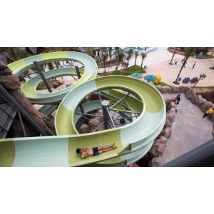 China Water Park Construct Fiberglass Open Spiral Water Park Slide 400 Rider / H / Lane supplier