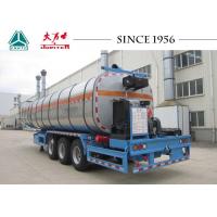 China 35 CBM 40 Tons Bitumen Trailer , Carbon Steel Asphalt Trailer With Burner on sale