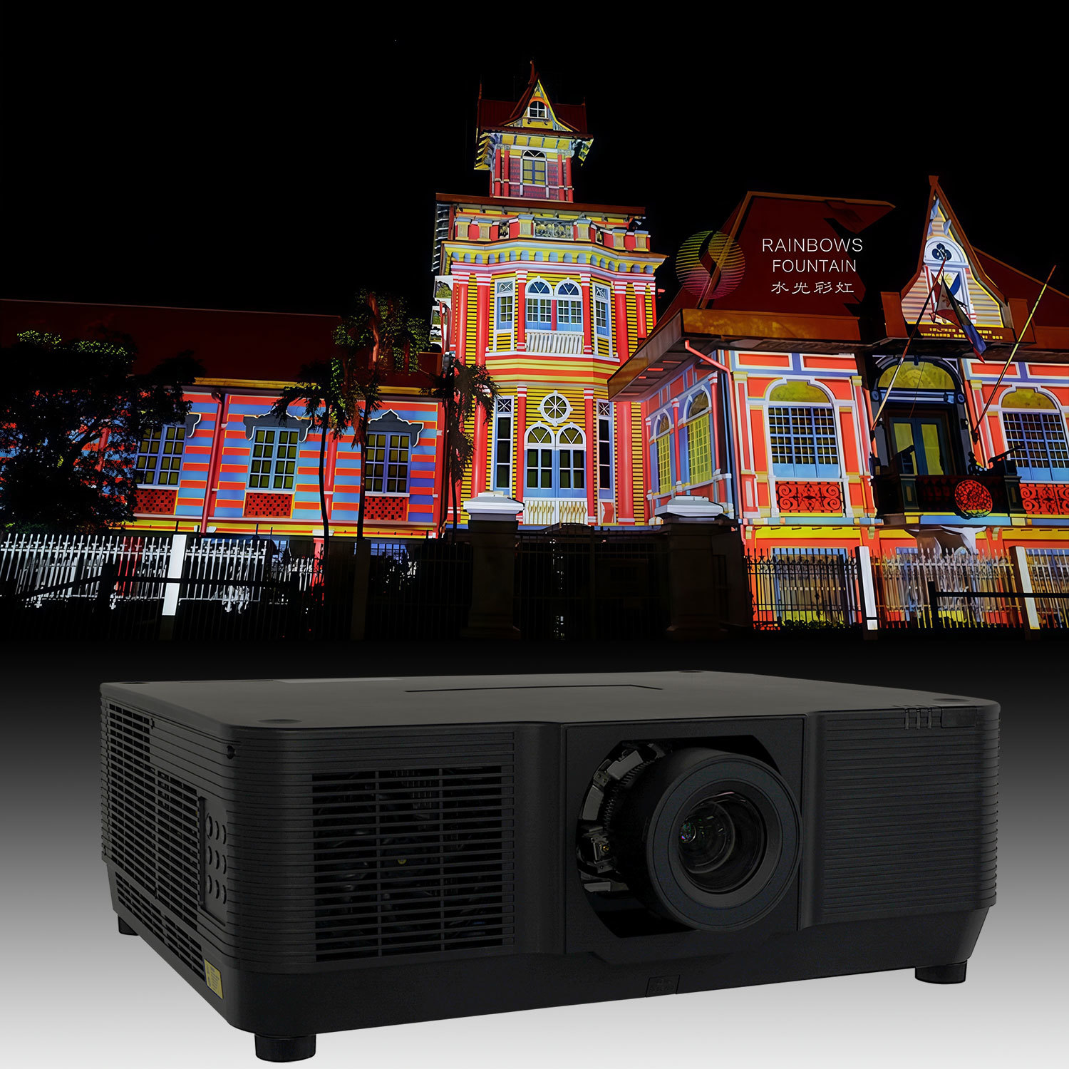 Proyector láser de mapeo 3D de 12000 lúmenes con lentes motorizadas y fácil control
