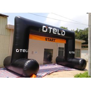 Black Custom Inflatable Arch Oxford Cloth Material UV Protection