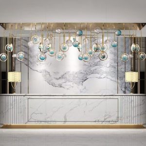 China Custom Acrylic Glass Cross Matrix Villas Decorated Hall Atrium Club End Lighting Lamps And Lanterns With Other Control Mode wholesale