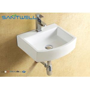 China Ceramic Wall Hung Wash Basin for Bathroom 395*375*110 mm , wall mount sink supplier