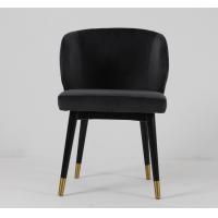 China Black Velvet Fabric Furniture Dining Room Chairs Luxury on sale