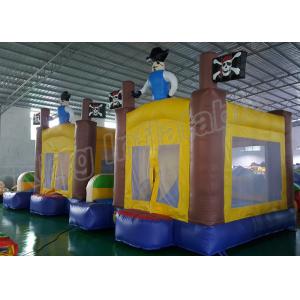 China Outdoor Playground Pirate Inflatable Kids Jumping Castle Yellow And Blue supplier