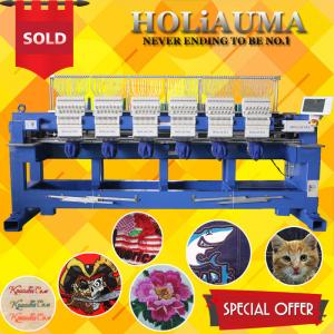 China Like brother embroidery machine free shipping cheapest 6 head  cap t-shirt flat 3d logo embroidery machine prices supplier