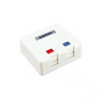 China 2 Port Surface Mount Box For RJ45 Module , Surface Mount Cat6 Box With Dust Protection on sale