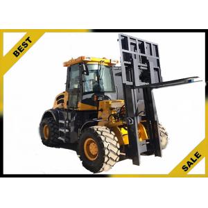 China 4 Tons All Terrain Fork Lift Trucks Strong Power Wide - View Unique Overhead Guard Design supplier