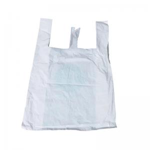 China 13 X 10 X 23 White Large T Shirt Disposable Grocery Bags supplier