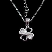 China Luxury Cubic Zirconia Solitaire Necklace / Flower CZ Stone Necklace on sale