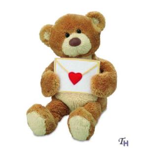 China Stuffed Custom Plush Toy Animals Bears Greeting with a Love Letter for Gifts supplier