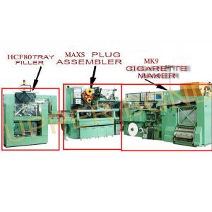 Green High Speed Cigarette Making Machines With Filter Assembling And Tray Filler