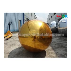 China 1m PVC Gold Inflatable Mirror Ball For Indoor Decoration Wedding Party supplier