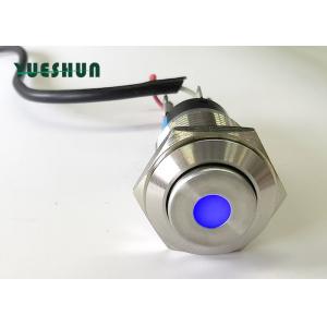 China 16mm Dot Type Push Button Switch LED Illuminated , LED Latching Push Button Switch supplier