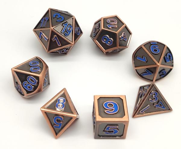 Zinc Alloy DND Mini RPG Dice Set 7 Pcs Polyhedron Wear Resistant