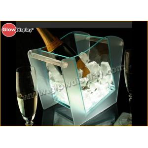 Plastic Wine Bottle Led Light Up Ice Bucket In Party