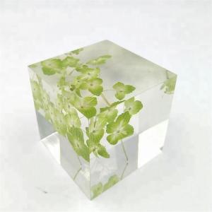 Folk Art Flower Paperweight  Transparent Acrylic Paperweight Sample Available