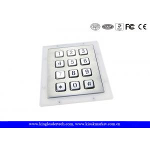 China 3×4 Matrix Metal Numeric Keypad 12 Backlit SS Keys Panel Mount supplier