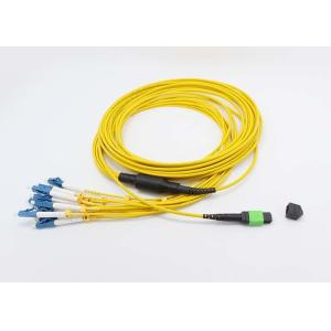 China tipo fêmea de 12 núcleos de B MTP - manutenção programada do LC 9/125 cauda do Fanout 2.0mm com o conector da manutenção programada do LC, estrutura do cabo do chicote de fios, Usconec MTP supplier