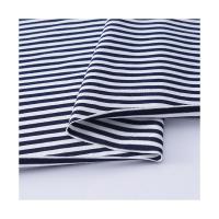 China Soft Textured Yarn Dyed Cloth , Sportswear Striped Knit Organic Cotton Fabric on sale