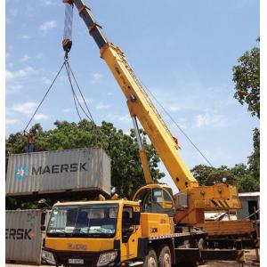 China Yellow Diesel Truck Crane QY35K5 / Telescopic Boom Crane with 36930kg Payload supplier