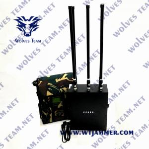 Internal Battery 6 Bands 80W Electronic Signal Jammer For Police