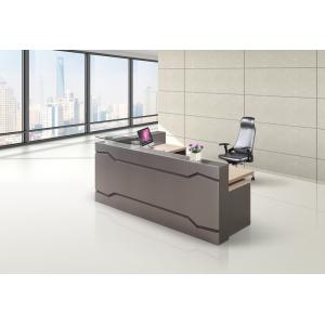 Long MDF Paint Office Furniture Reception Desk Easy Modern Appearance